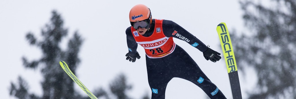 Wurde mit Deutschlands Mixed-Team Dritter im Schwarzwald: Karl Geiger. 