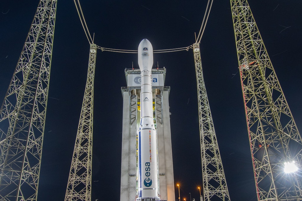 Vega-C-Rakete auf dem europäischen Weltraumbahnhof in Kourou, Französisch-Guayana (Archivbild)