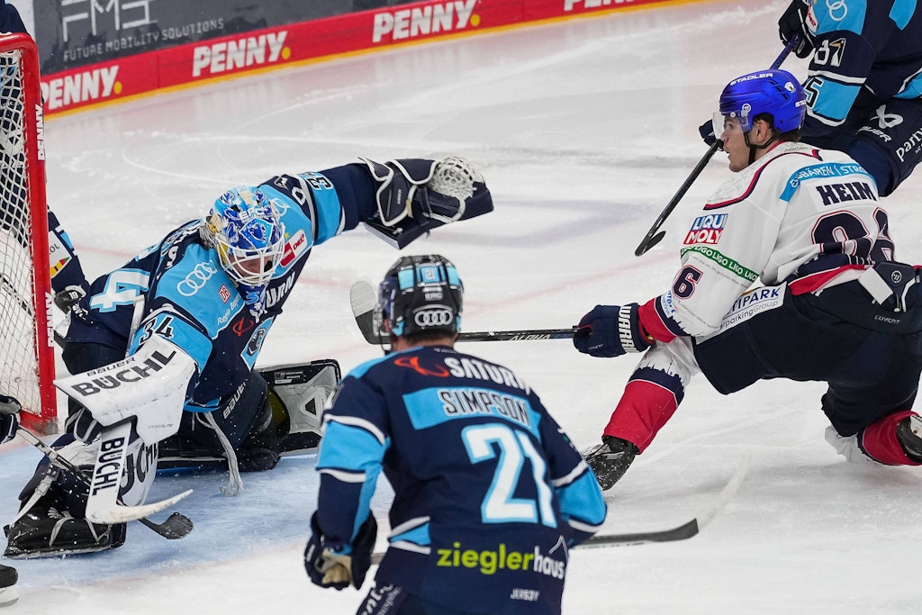 Ingolstadt und Maximilian Heim - das scheint zu passen. Wie schon im ersten Spiel bei den Oberbayern trifft das Eisbären-Talent auch beim zweiten. 