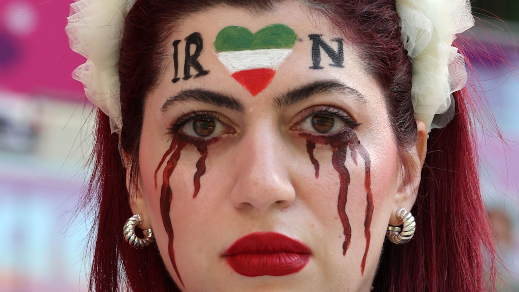 Solidarität mit dem Iran in aller Welt. Auch bei der Fußball-WM.