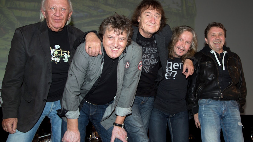2012, da waren die Puhdys noch eine Band: Peter Meyer, Dieter Hertrampf, Dieter Birr, Peter Rasym und Klaus Scharfschwerdt (v.l.n.r.).