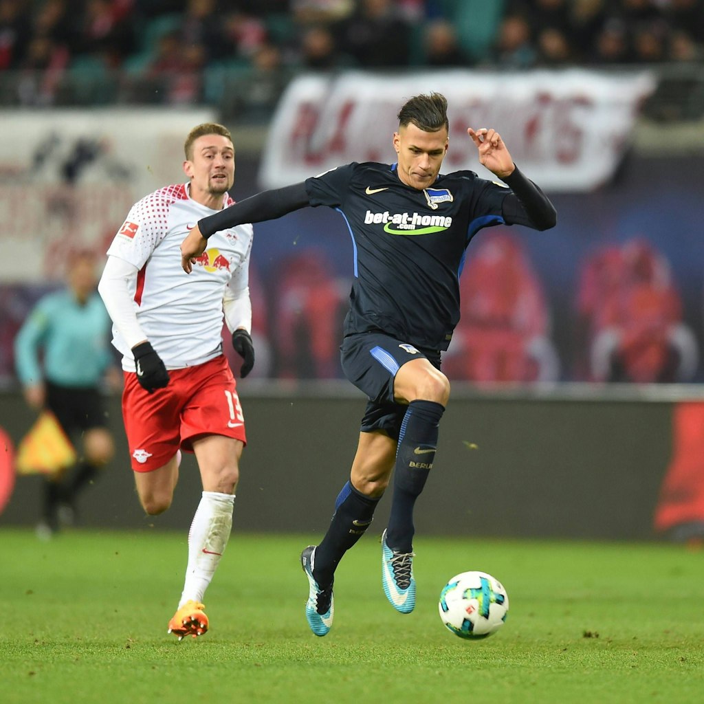 Sein bestes Spiel für Hertha machte Davie Selke bei seinem Ex-Klub RB Leipzig. Im Dezember 2017 traf er beim 3:2-Auswärtssieg doppelt.