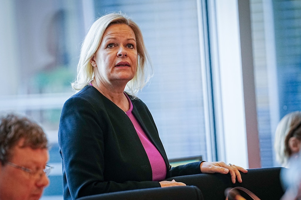 Bundesinnenminister Nancy Faeser (SPD) zeigt harte Kante gegen Silvester-Chaoten