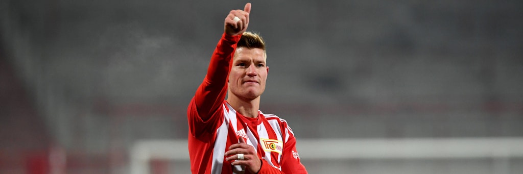 Daumen hoch: Stürmer Kevin Behrens hat sich für die Rückrunde beim 1. FC Union viel vorgenommen.