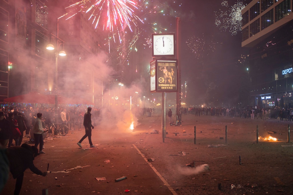 Berlin Alexanderplatz. Kurz vor Beginn des neuen Jahres. 
