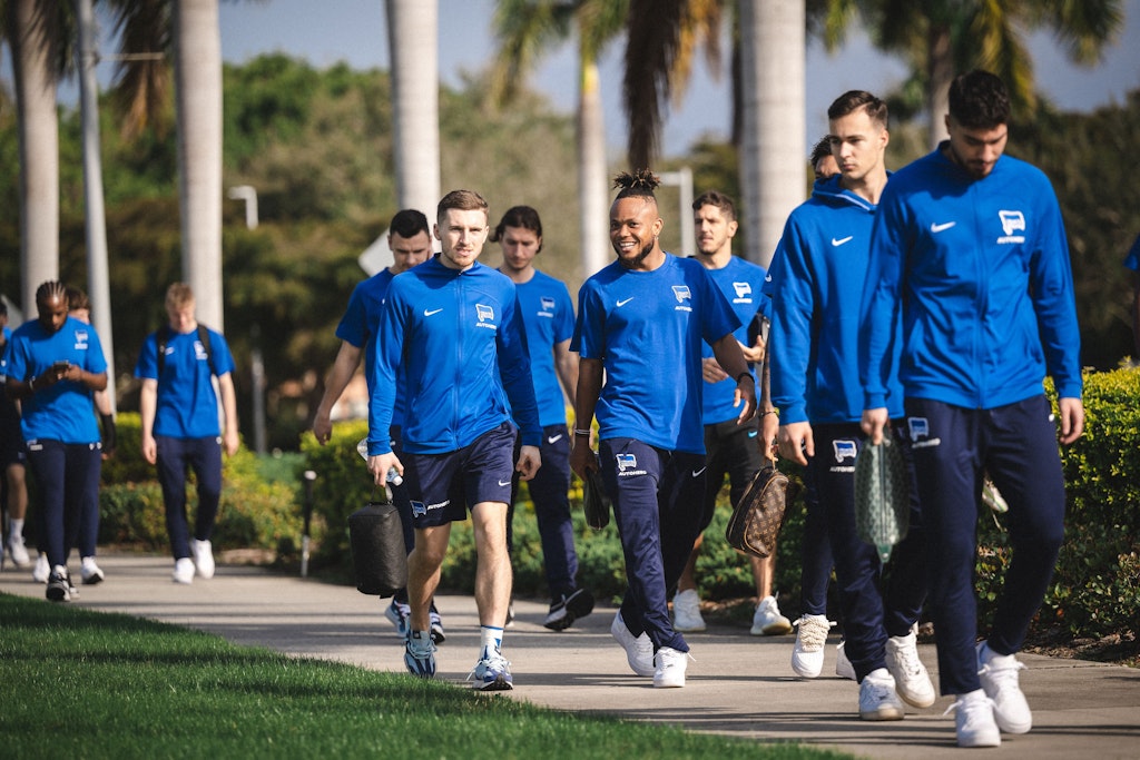 Training under Florida's palm trees: For most Hertha professionals, it is the first training camp in the USA.