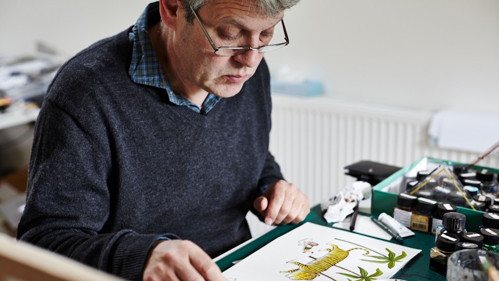 Axel Scheffler lebt und arbeitet in London, stammt aber aus Hamburg. 