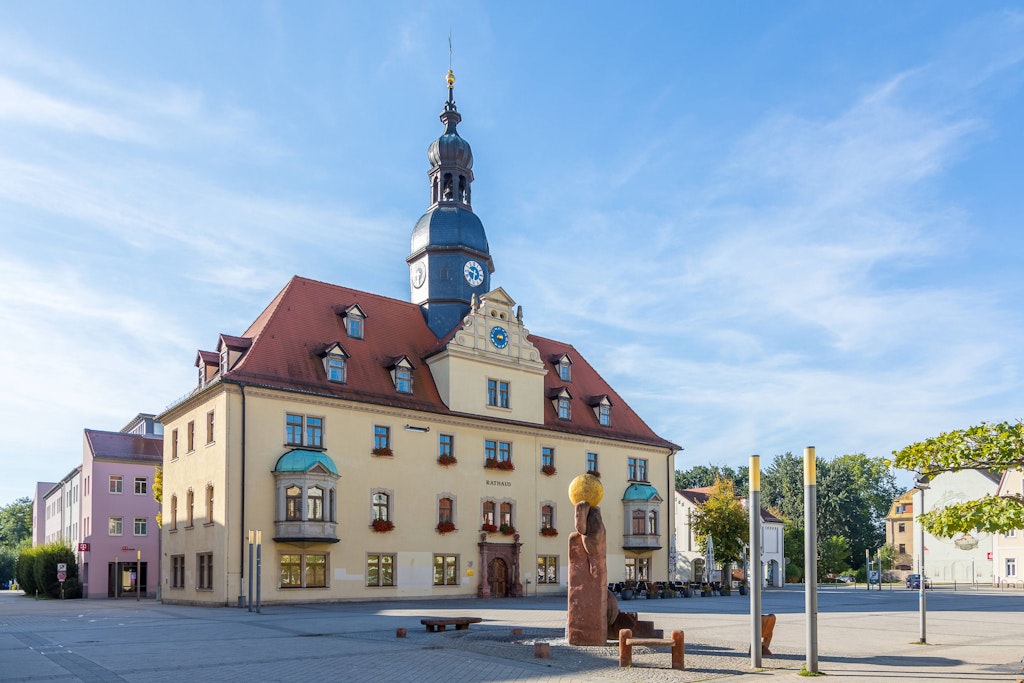 Am Martkplatz im sächsischen Borna wurde randaliert.