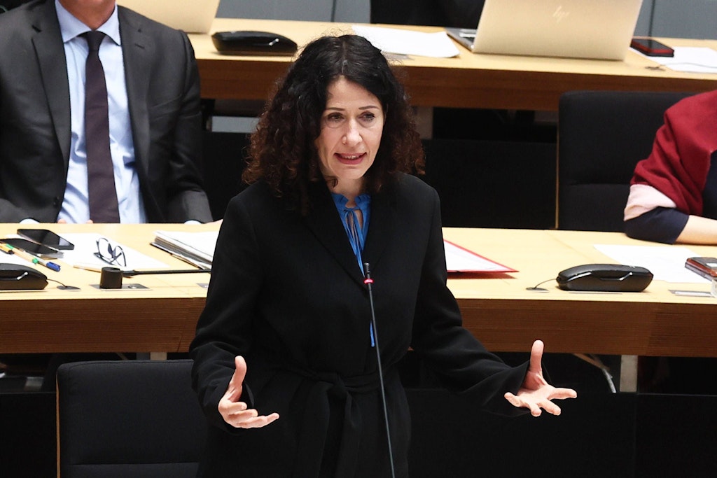 Umweltsenatorin Bettina Jarasch am Donnerstag im Berliner Abgeordnetenhaus