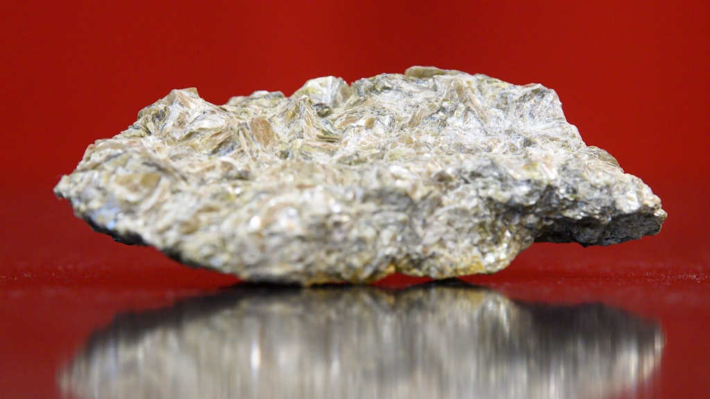 Der begehrte Stoff: Lithiumhaltiges Gestein.