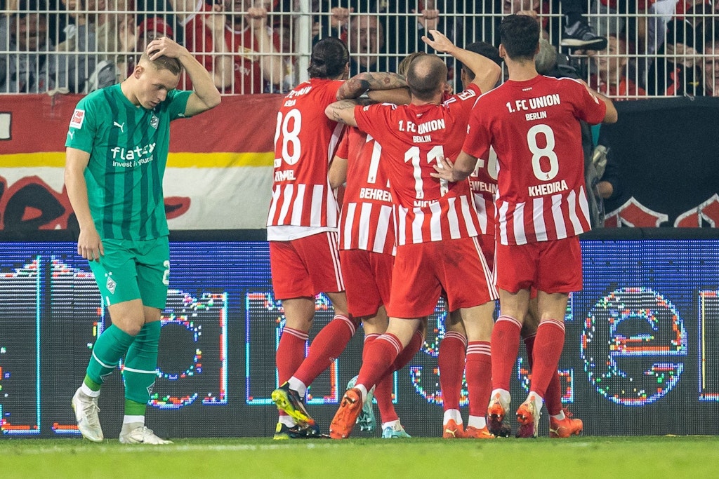 Auch Gladbach lernte die Moral des 1. FC Union kennen, verlor nach 1:0-Führung mit 1:2 bei den Eisernen.