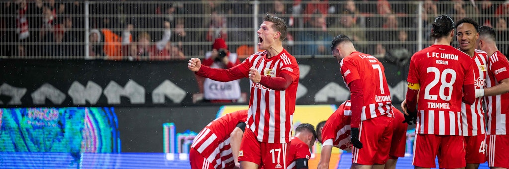 Wer zuletzt jubelt, jubelt am besten: Die Profis des 1. FC Union werden immer besser darin, nach Rückständen noch zu siegen.
