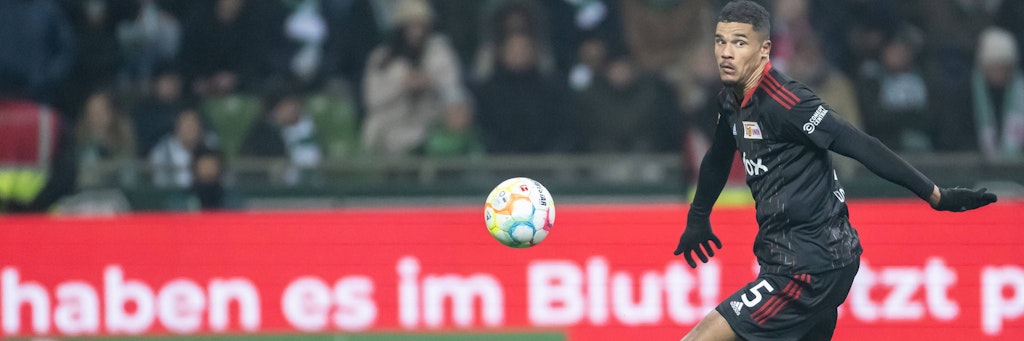 Danilho Doekhi will nach dem Sieg in Bremen jetzt mit dem 1. FC Union im Derby nachlegen.