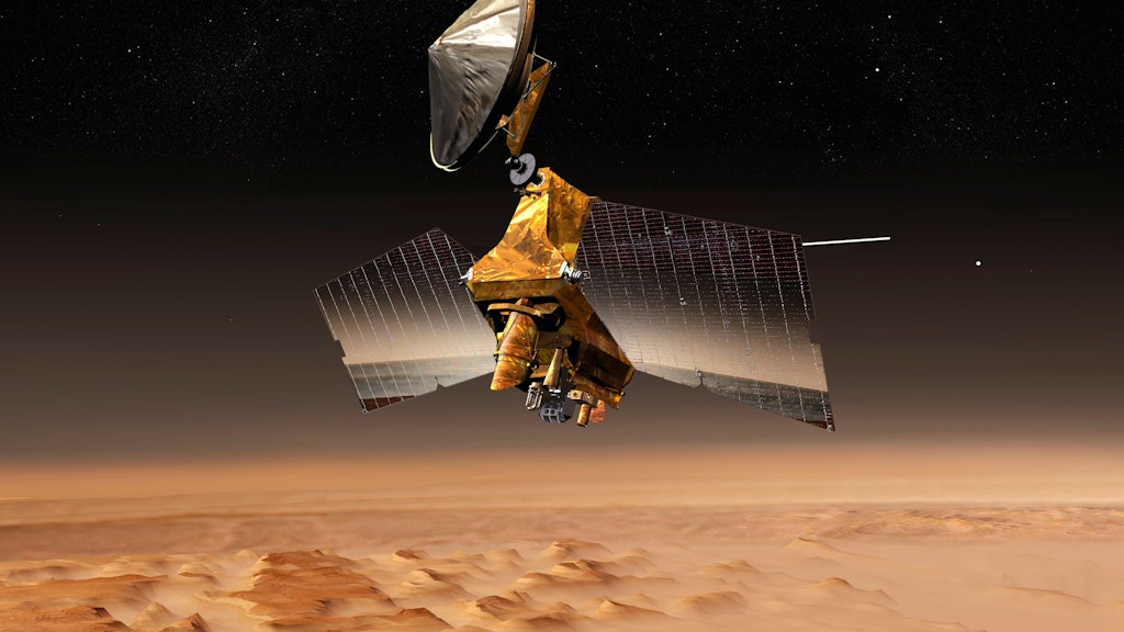 Die Bilder wurden vom Mars Reconnaissance Orbiter gemacht, der eine hochauflösende Kamera an Bord hat.