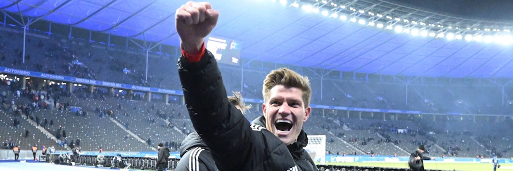 Kevin Behrens hat in diesem Jahr einigen Grund zum Jubeln bei Spielen. Nun hat der 1. FC Union den Vertrag mit dem 32-Jährigen verlängert. 