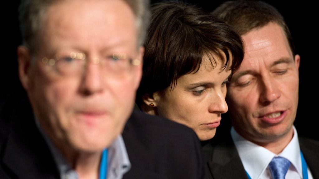 Der erste AfD-Parteitag 2013: Von den drei Gründungsvorsitzenden Bernd Lucke, Konrad Adam und Frauke Petry ist heute niemand mehr dabei.