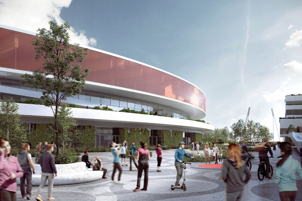 Das Rot des alten Stadions soll auch in neuen wieder aufgenommen werden. 