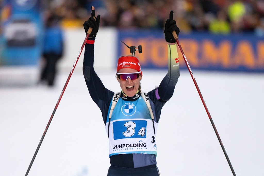 Denise Herrmann-Wick hat die besten Medaillen-Chancen im deutschen Biathlon-Team.