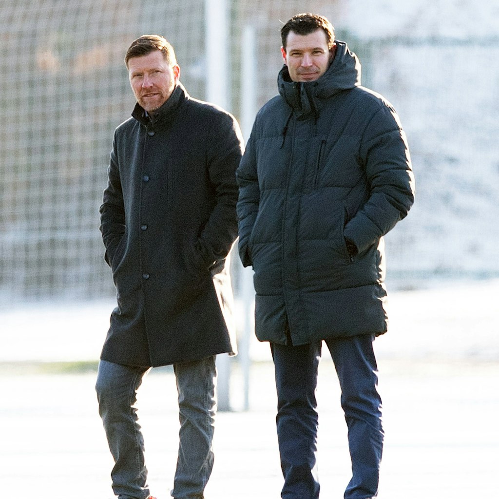 Der neue Sportdirektor Benjamin Weber und Zecke Neuendorf schauten diese Woche immer wieder beim Training zu.