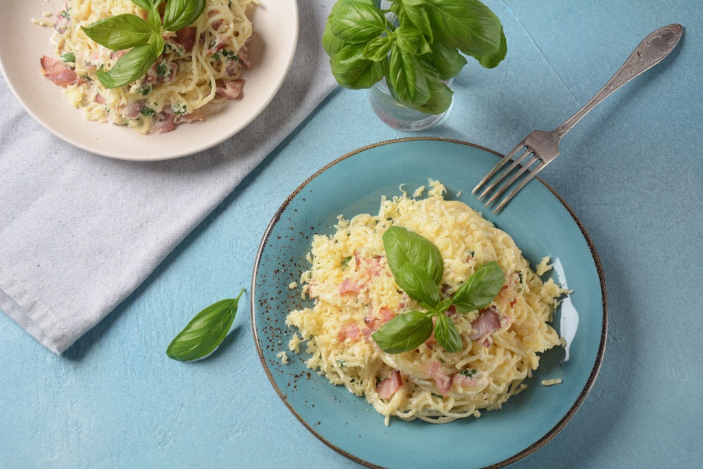 Diese sahnige Carbonara ist das perfekte Blitz-Rezept fürs Abendessen.