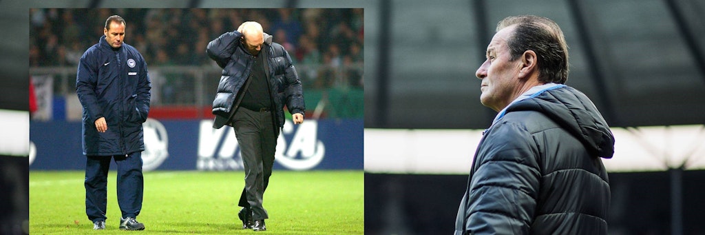 Trainer-Guru Huub Stevens wurde 2003 von Ex-Manager Dieter Hoeneß bei Hertha BSC entlassen, weil der Abstieg drohte. Nun befürchtet Stevens, dass es in dieser Saison wirklich dazu kommt. 