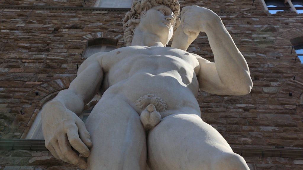 Der David des italienischen Künstlers Michelangelo dürfte einen kleineren Penis haben, als die Männer heutzutage.
