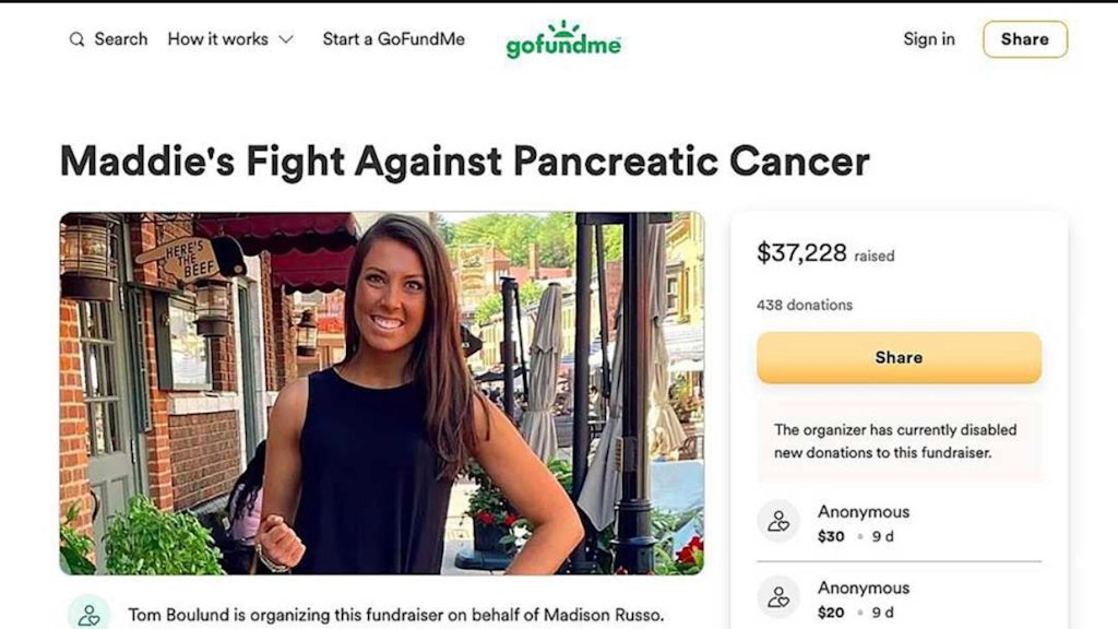 Die 19-jährige Madison Russo sammelte von gutherzigen Fans über 37 000 Dollar an Spenden.