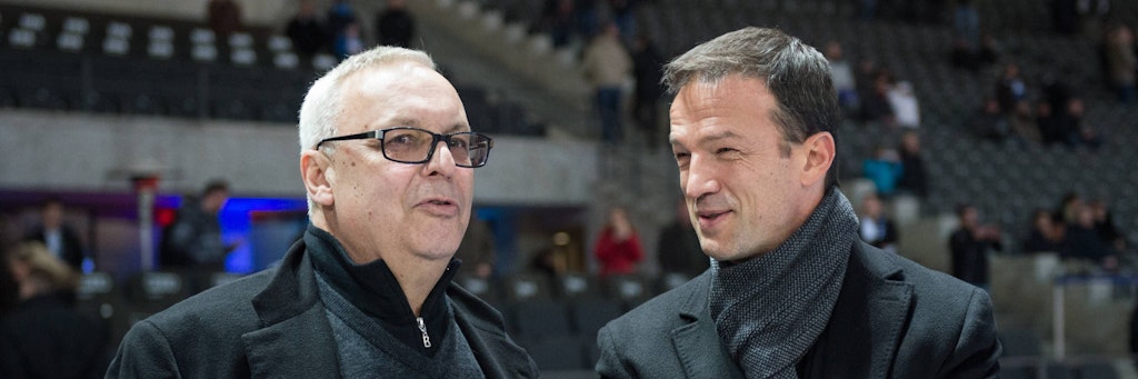Ex-Präsident Werner Gegenbauer bezeichnete Fredi Bobic (r.) als Wunschkandidat, bezahlte für den damaligen Manager von Eintracht Frankfurt eine Millionen-Ablöse.