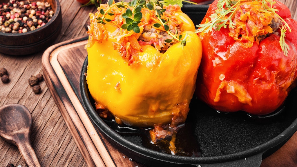 Gefüllte Paprika schmecken der ganzen Familie.
