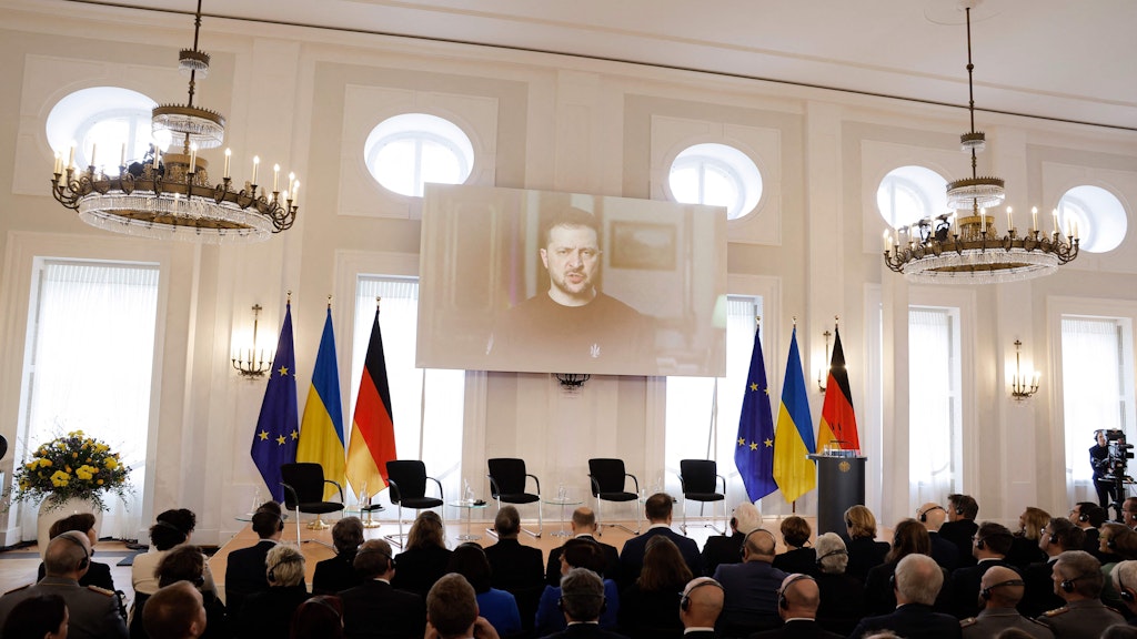 Video-Botschaft des ukrainischen Präsidenten.