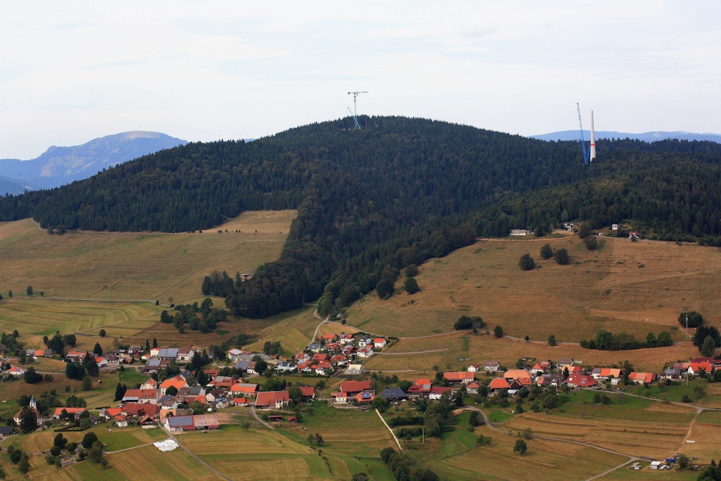 In Gersbach errichtete die EWS einen der wenigen Windkraftparks in Baden-Württemberg.