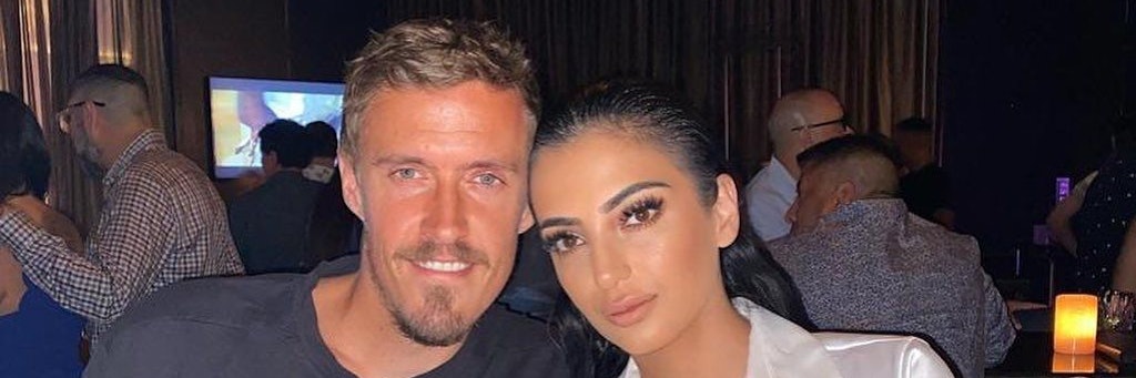 Max Kruse mit seiner Ehefrau Dilara. Der ehemalige Star des 1. FC Union kämpft gegen das Karriereende. 