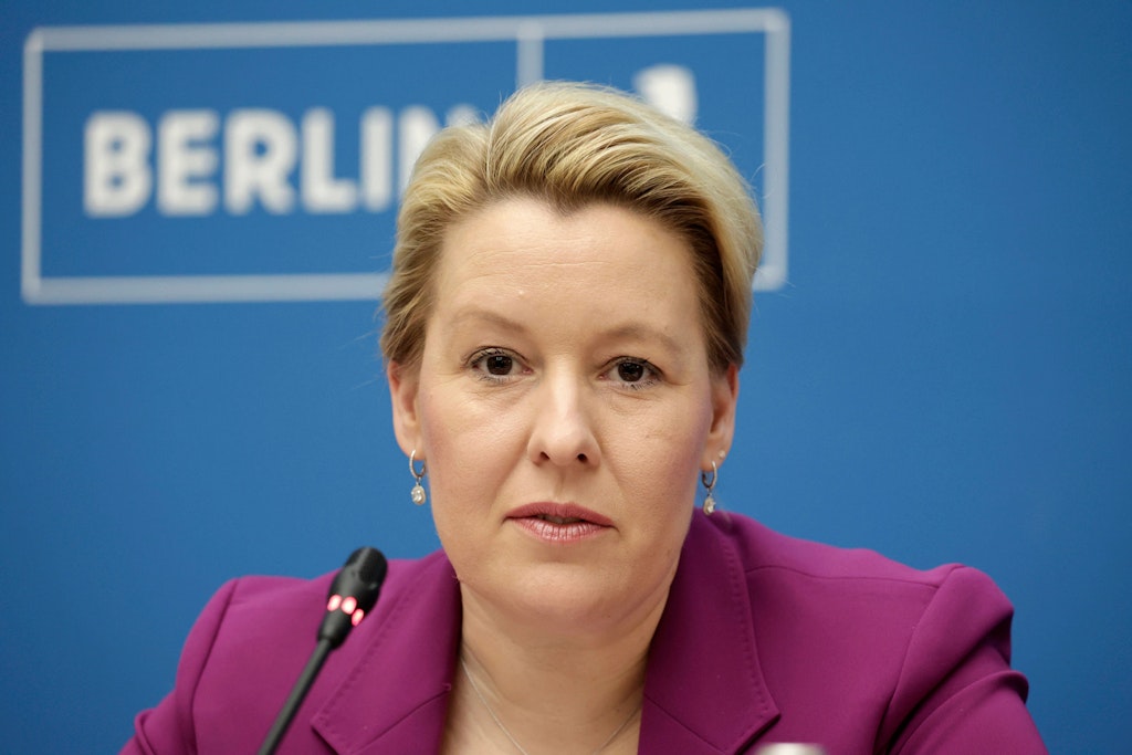 Franziska Giffey lehnt Verhandlungen mit der Letzten Generation ab.
