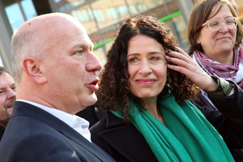 Kai Wegner, CDU-Fraktionschef in Berlin, und Bettina Jarasch, (Bündnis 90/Grüne), Senatorin für Umwelt, Mobilität, Verbraucher- und Klimaschutz. 