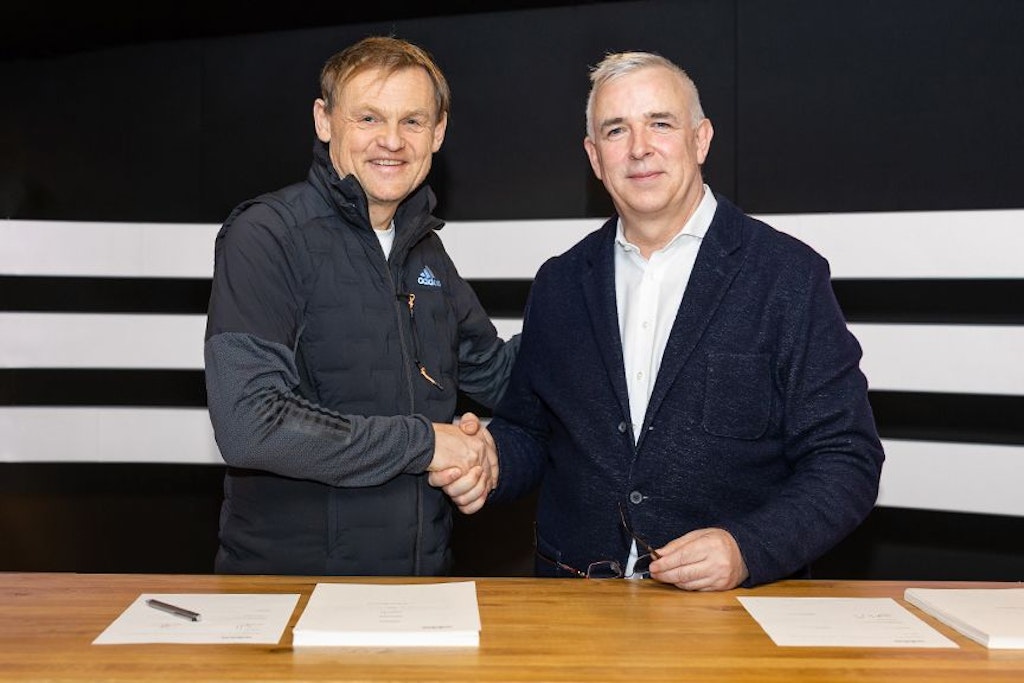 Bosse unter sich: Adidas-Chef Björn Gulden und Dirk Zingler, Präsident des 1. FC Union