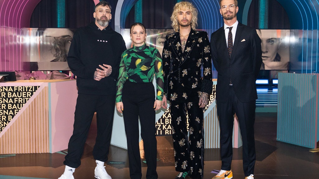 Hatten gegen Svenrik bei „Wer stiehlt mir dir Show?“ keine Chance: Sido, Jasna Fritzi Bauer, Bill Kaulitz und Joko Winterscheidt (v.l.)
