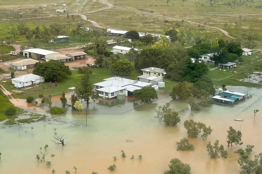 DerOrt Camooweal in Australien ist überschwemmt.