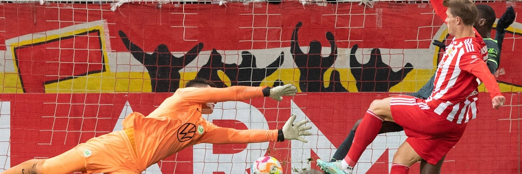 Kevin Behrens erzielte im Pokal den 2:1-Siegtreffer für den 1. FC Union gegen den VfL Wolfsburg.