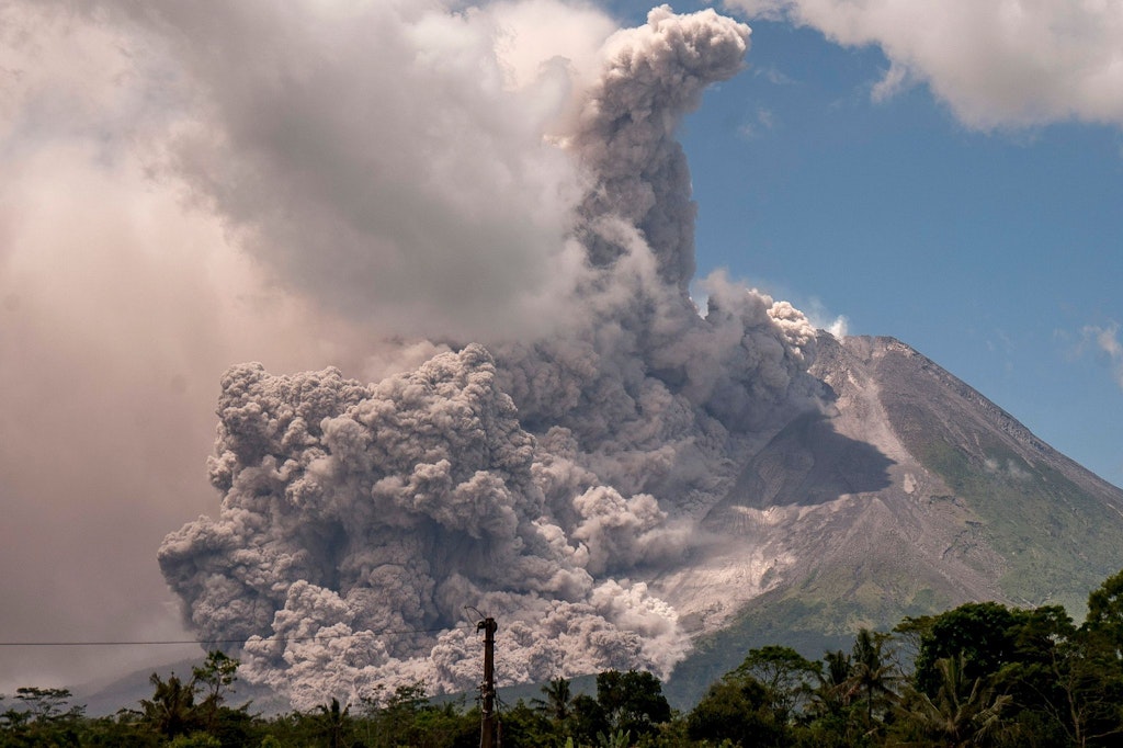 Der Vulkan Merapi auf der indonesischen Insel Java.
