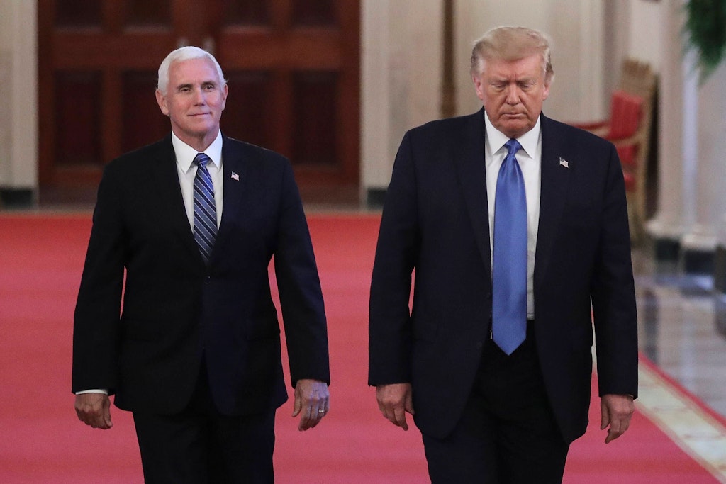 Mike Pence und Donald Trump in ihren Zeiten im Weißen Haus.