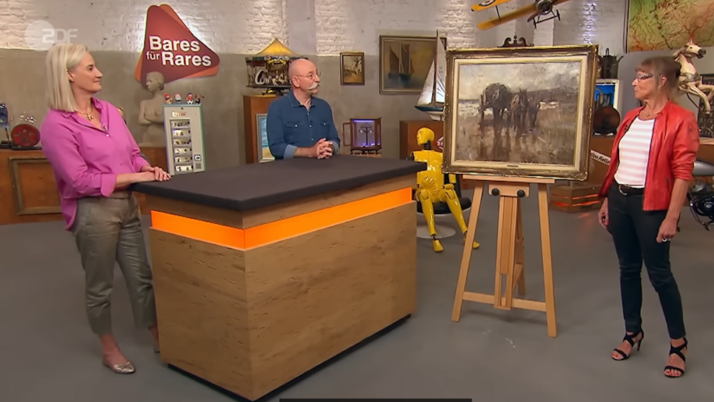 Dr. Friedericke Werkern begutachtet das Gemälde von Anton Mauve bei „Bares für Rares“.