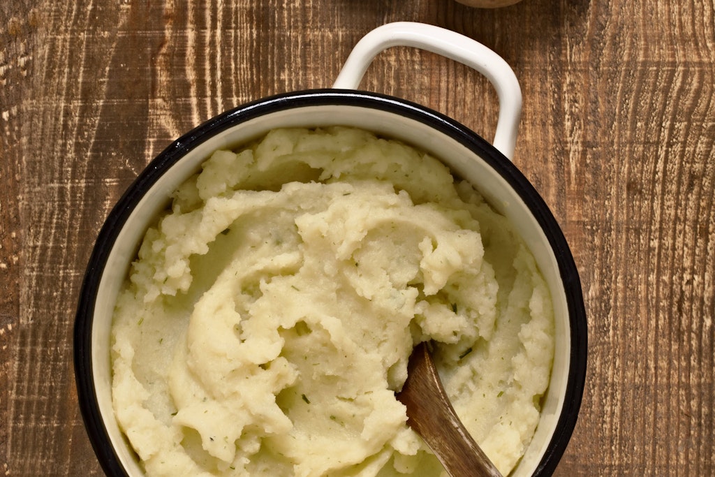 Was ist besser als Kartoffelpüree (Foto)? Kartoffel-Brokkoli-Püree.