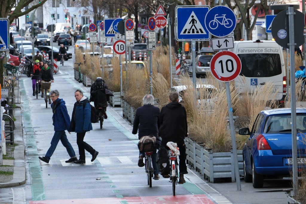 In der Bergmannstraße gab es in den letzten Jahren mehrere Verkehrsänderungen.
