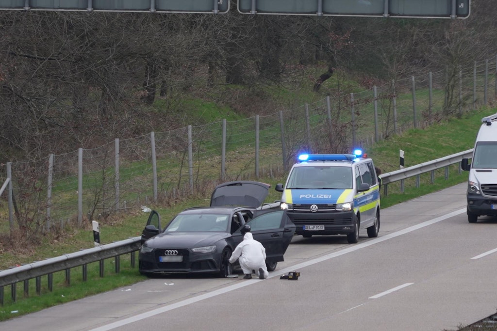 Der gestoppte Audi der Kriminellen.