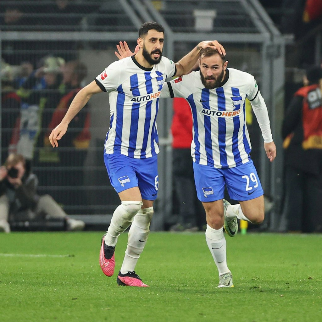 Das Mittelfeldduo Tolga Cigerci (kam Ende Januar) und Lucas Tousart hat sich schnell bei Hertha BSC eingespielt.