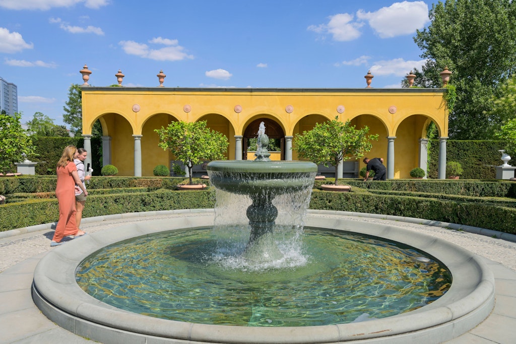 Der Brunnen im italienischen Renaissancegarten (Gärten der Welt, Marzahn) ist ebenfalls sehr beliebt.