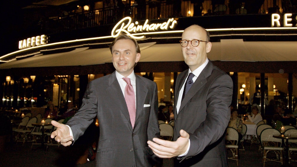 Die Chefs des Reinhard’s: Jürgen Groth (l.) und Thomas Weiand anlässlich der Eröffnung 2006.