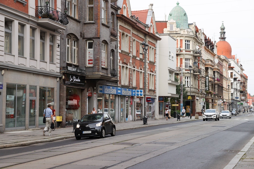 Die Innenstadt von Gleiwitz in Polen.