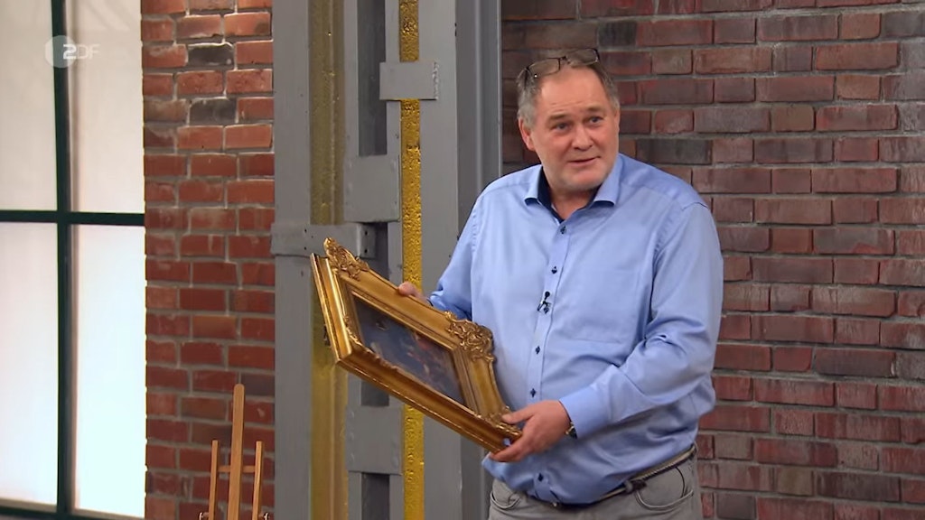 Schwierigkeiten mit der Feinmotorik: „Bares für Rares“-Händler Waldi mit „gelochtem“ Bild.