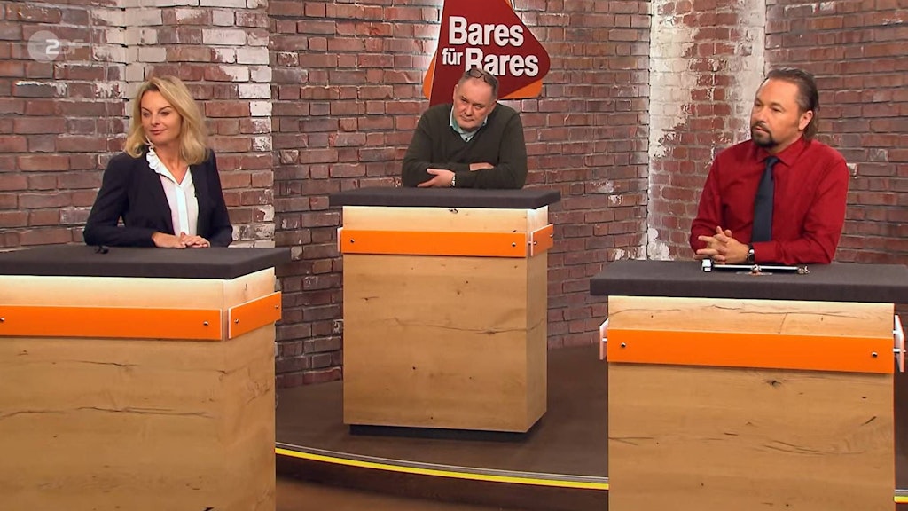 „Bares für Rares“: Im Händlerraum kommt Gambrinus gut an.